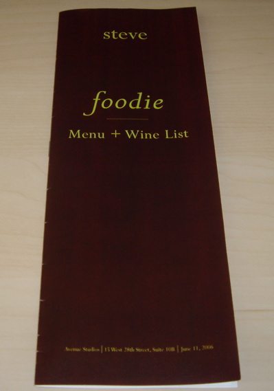 Foodie Menu